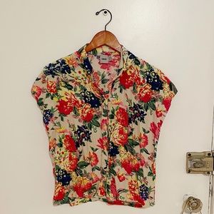 ASOS Floral Print Top sz 2